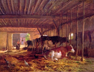 The Cow Shed by Jean Louis van Kuyck